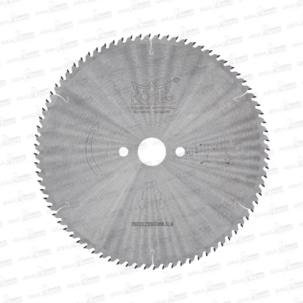 تیغ اره دیسکی نوک الماسه آلومینیوم بر KONIG ALU 250×2 z80