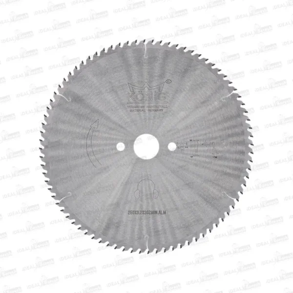 تیغ اره دیسکی نوک الماسه آلومینیوم بر KONIG ALU 250×3.2 z80