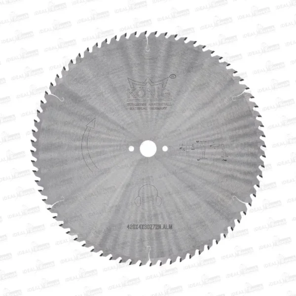 تیغ اره دیسکی نوک الماسه آلومینیوم بر KONIG ALU 420×4 z72
