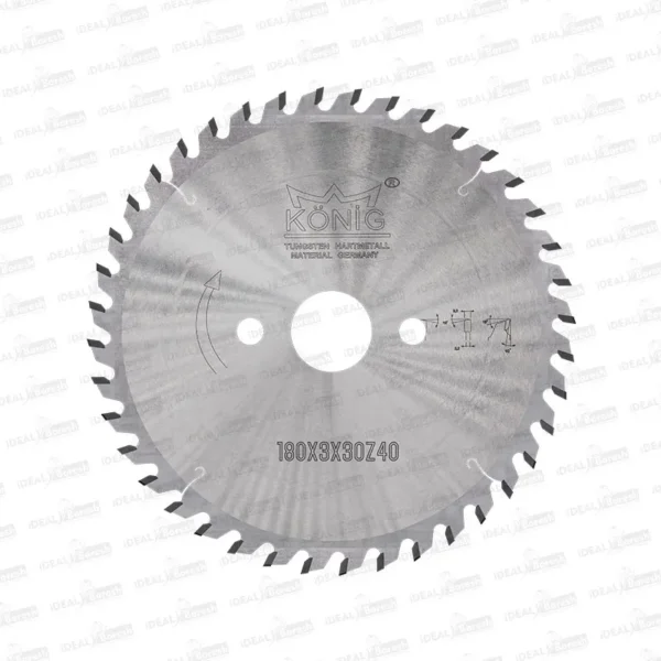 تیغ اره دیسکی نوک الماسه چوب بر KONIG WOOD 180×3 z40