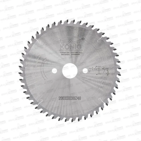 تیغ اره دیسکی نوک الماسه چوب بر KONIG WOOD 200×3 z48