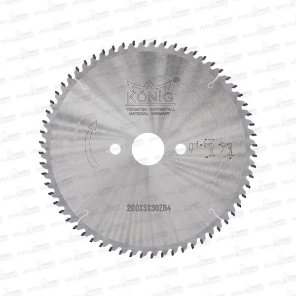 تیغ اره دیسکی نوک الماسه چوب بر KONIG WOOD 200×3 z64