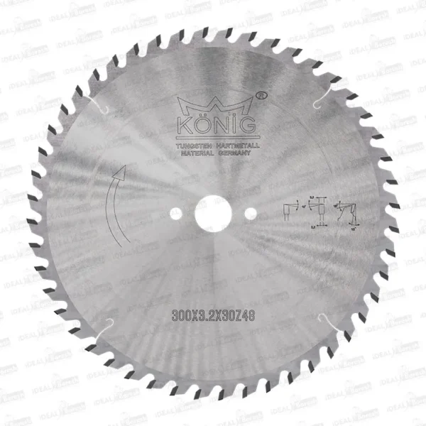 تیغ اره دیسکی نوک الماسه چوب بر KONIG WOOD 300×3.2 z48