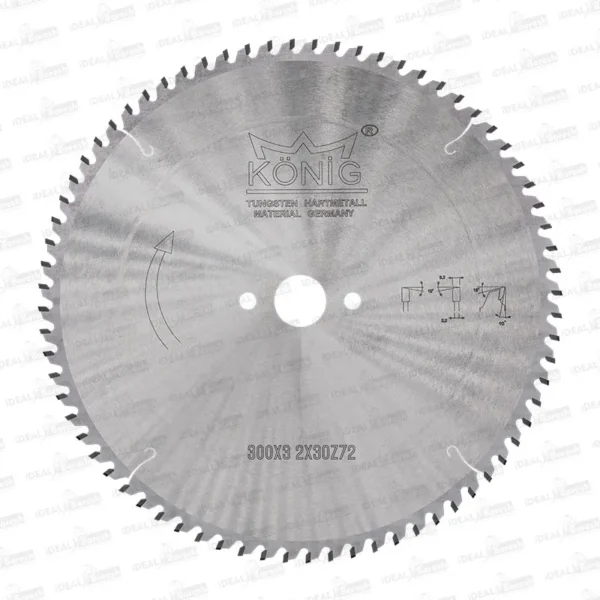 تیغ اره دیسکی نوک الماسه چوب بر KONIG WOOD 300×3.2 z72